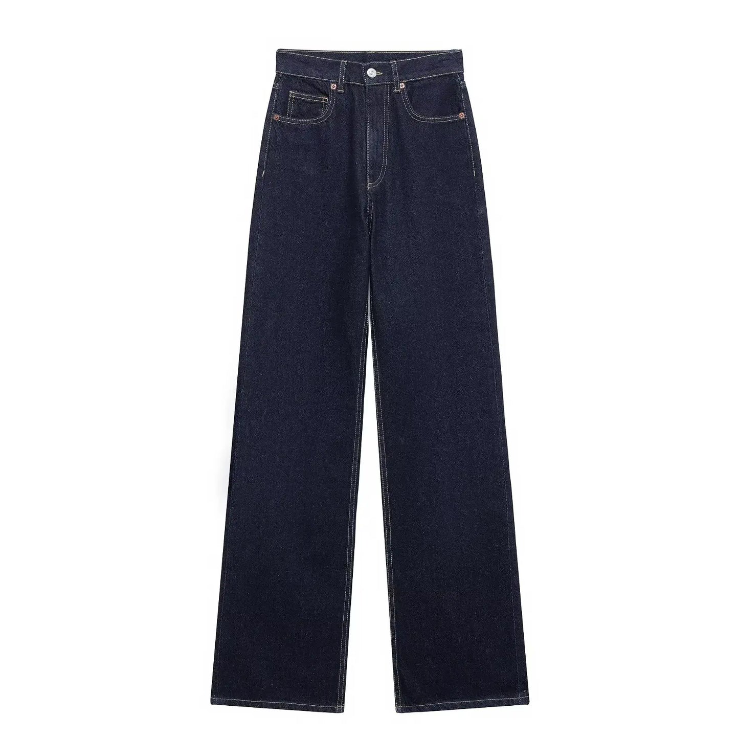 Willshela Women Jeans Denim Pant High Waist Female Chic Lady Casual Basic Mujer Straight Trousers