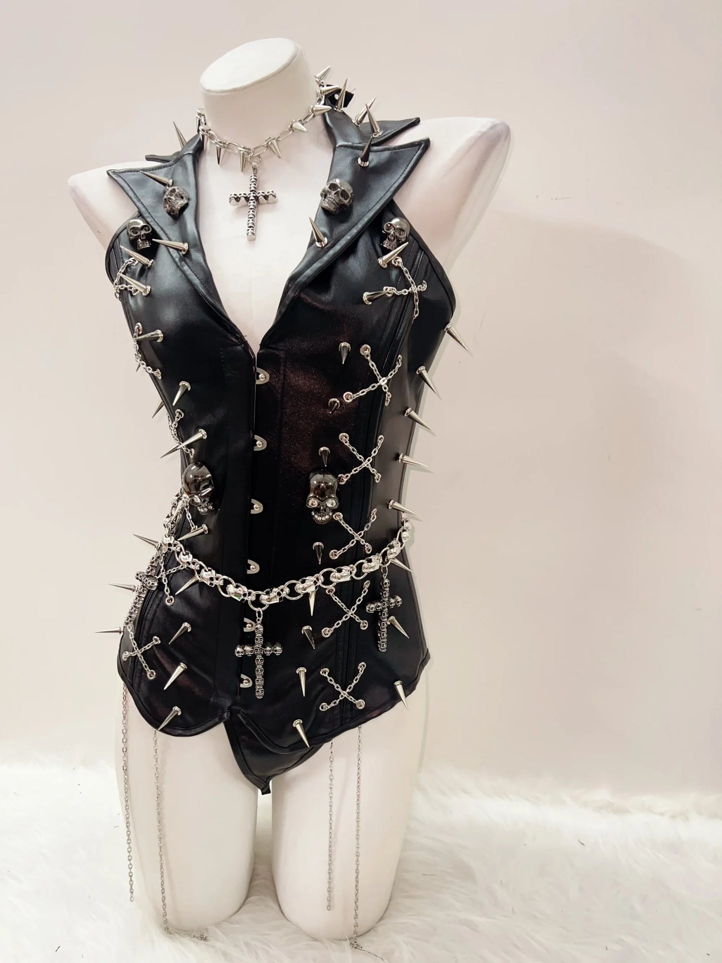 Skull Tank Tops Rivets tops Cross Tank Tops y2k clothes y2k crop top Gothic Tank Tops Punk Tank Tops sexy top harajuku fashion