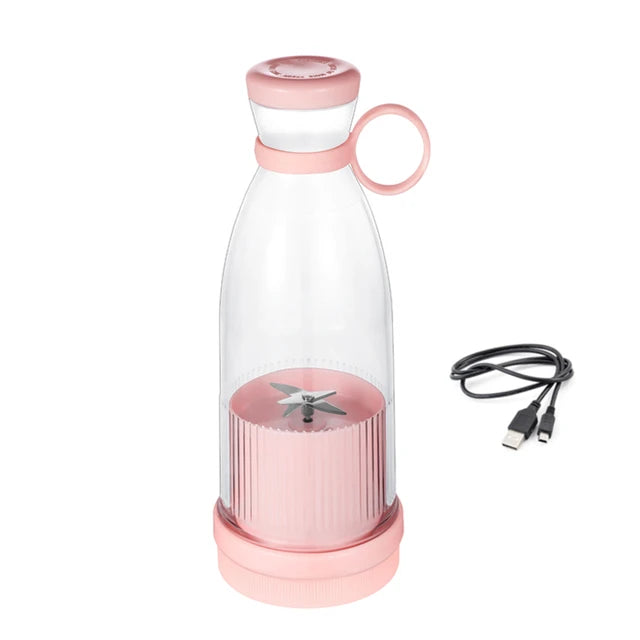 Portable Electric Juicer Cup 6 Blades USB Milkshake Blender Mini Fruit Milk Mixer Fresh Juice Sport Bottle for On-the-Go