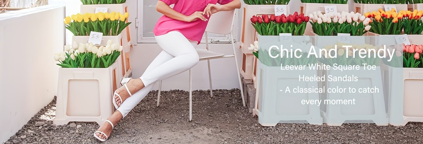 Square Toe Heeled Sandals For Women, Women's Low Block Heels Sandals, Ankle Strap Chunky Heels For Party Wedding Dress Shoes