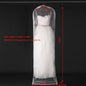 1pc Wedding Dress Dust Cover Bags, Transparent Hanging Clothes Storage Bags For Dress, Portable Garment Bags, Household Storage Organizer For Bedroom, Closet, Wardrobe, Home, Dorm