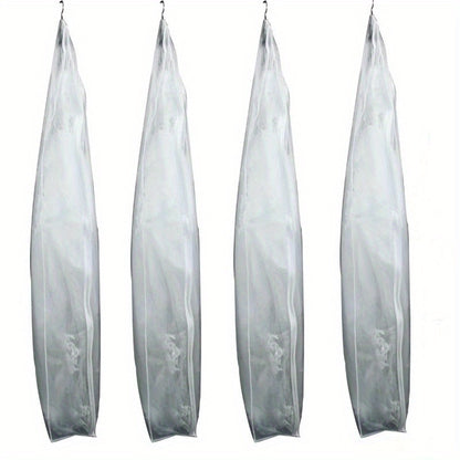 1pc Wedding Dress Dust Cover Bags, Transparent Hanging Clothes Storage Bags For Dress, Portable Garment Bags, Household Storage Organizer For Bedroom, Closet, Wardrobe, Home, Dorm