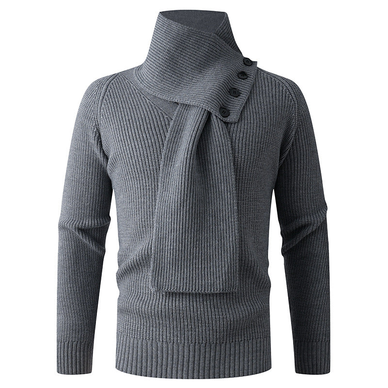 A Thick High-neck Sweater With A Strong Sense Of Knitwear Design