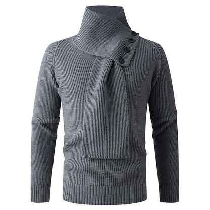 A Thick High-neck Sweater With A Strong Sense Of Knitwear Design