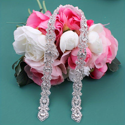 1pc Elegant Rhinestone Waistband Bridal Wedding Dress Accessories
