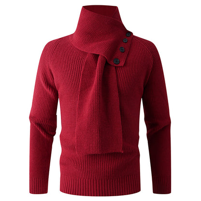 A Thick High-neck Sweater With A Strong Sense Of Knitwear Design
