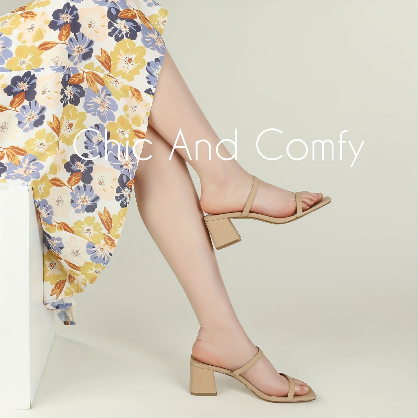 Square Toe Heeled Sandals For Women, Women's Low Block Heels Sandals, Ankle Strap Chunky Heels For Party Wedding Dress Shoes