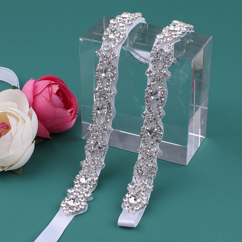1pc Elegant Rhinestone Waistband Bridal Wedding Dress Accessories