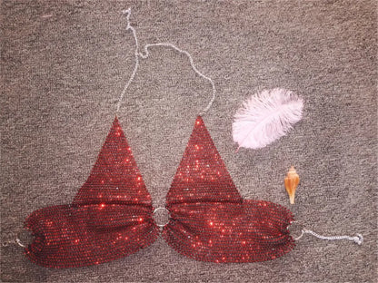 Sexy black White Summer crop top women festival Beach club outfits Party tank top t shirt woman Halter Rhinestones tops topy Hot