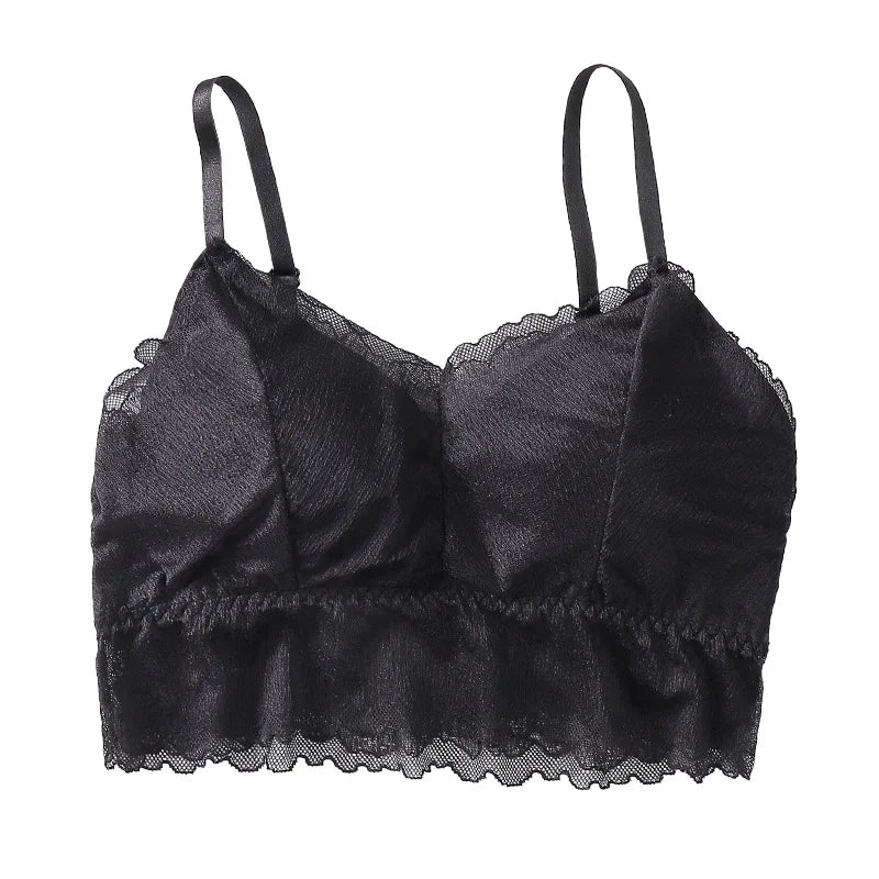 Tops For Women Lingerie Fashion Lace Top Beautiful Bra Female Seamless Bra Tube Top With Bra Pad Underwear Push Up Brassiere