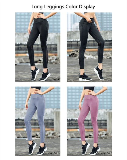 Workout Clothes Leggings Mujer Elastic High Waist Sports Leggings Women Yoga Pants Running Quick Dry Capris Crop Fitness Tight