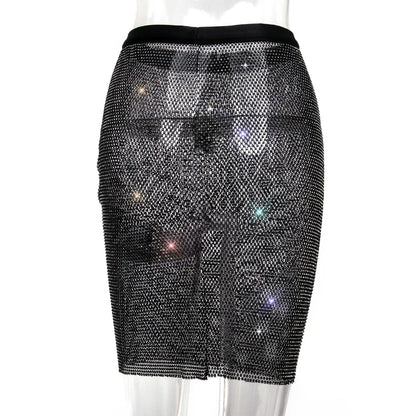 Sexy black White Summer crop top women festival Beach club outfits Party tank top t shirt woman Halter Rhinestones tops topy Hot