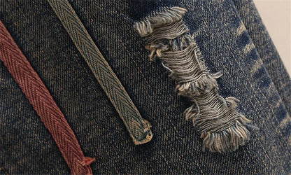 2025 Spring Autumn New Women Embroidery Retro Denim Jeans High Waist Nine Points Cowboy Trousers Denim Harlan Pants Femme126