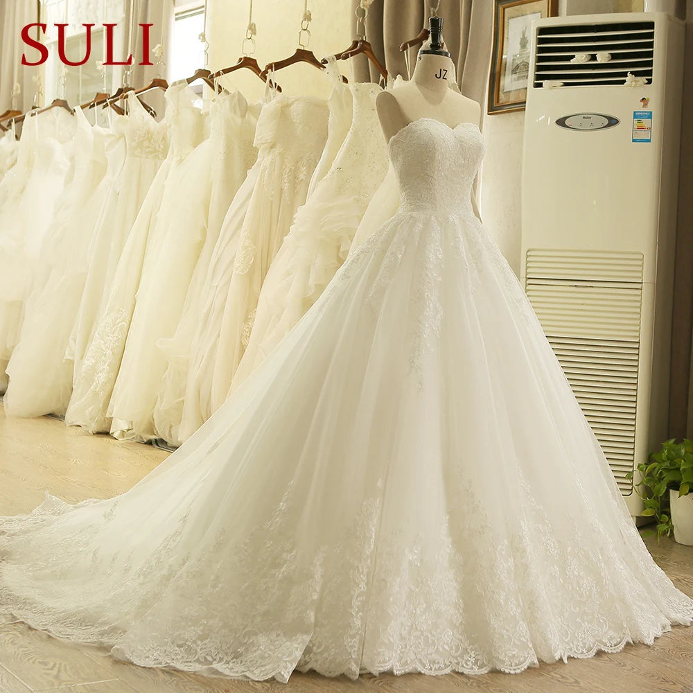 HW091 Customized Sweetheart Applique Lace Vintage Bridal Wedding Dress Princess Wedding Dresses Bridal Gown vestidos de noivas