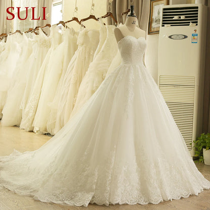 HW091 Customized Sweetheart Applique Lace Vintage Bridal Wedding Dress Princess Wedding Dresses Bridal Gown vestidos de noivas