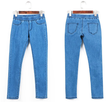 Women  Jeans for Curvy  Elastic Waist Stretchy Denim Pants Tummy Control Mom Jeans 4XL ouc551