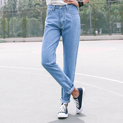 Vintage high waist jeans woman 2025 skinny black blue mom boyfriend jeans for women denim pants female trousers streetwear