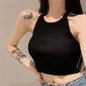 HELIAR Women Plain Halter Tops Knitted Off Shoulder Y2K Tops Camis Sexy Crop Tops Women Tank Tops 2025 Summer