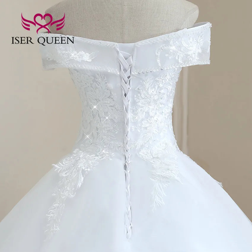 Customized V neck Beautiful Lace Appliques BOHO Wedding Dress Embroidery On Net White Plus Size Wedding Dresses Women WX0267