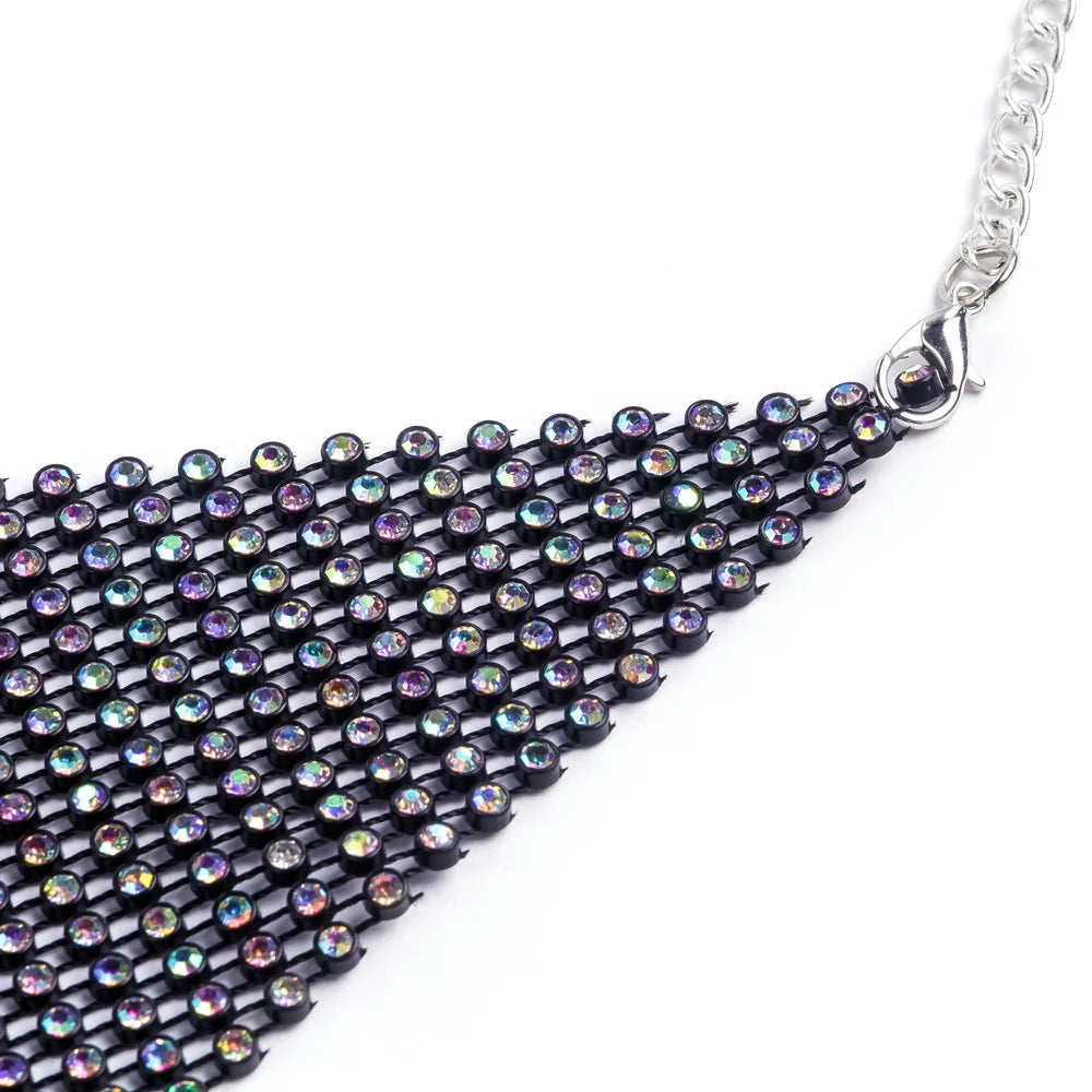 Sexy black White Summer crop top women festival Beach club outfits Party tank top t shirt woman Halter Rhinestones tops topy Hot