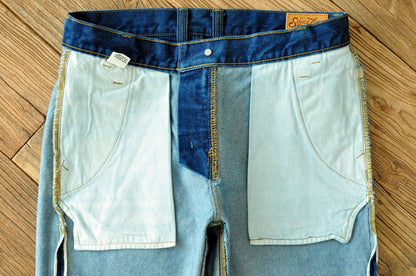 Saucezhan  315XX-18SX Men Jeans Washed Jeans Selvedge Denim Jeans for Men Distressed Jeans Taper Fit  Zipper Fly  18 oz