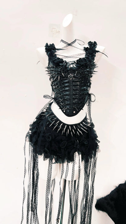 Gothic Tank Tops Punk Tops y2k clothes y2k crop top gothic clothes LaceTank Tops rivet Tank Tops CrossTank Tops harajuku Tops