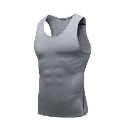 Men's Gyms Clothing Sports Fitness Tank Top Quick Dry Vest Workout Running Sportswear Tops Round Neck Sports Shirt