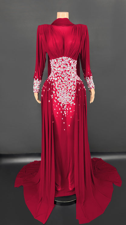 ZD Customized Prom Dresses 2025 One Shoulder Evening Dress Mother Gowns Long Sleeves Beads Crap Pleated Wedding Party Dresses