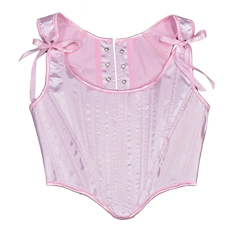 Corset Tops for Women Renaissance Boned Overbust Bustier Corset Top