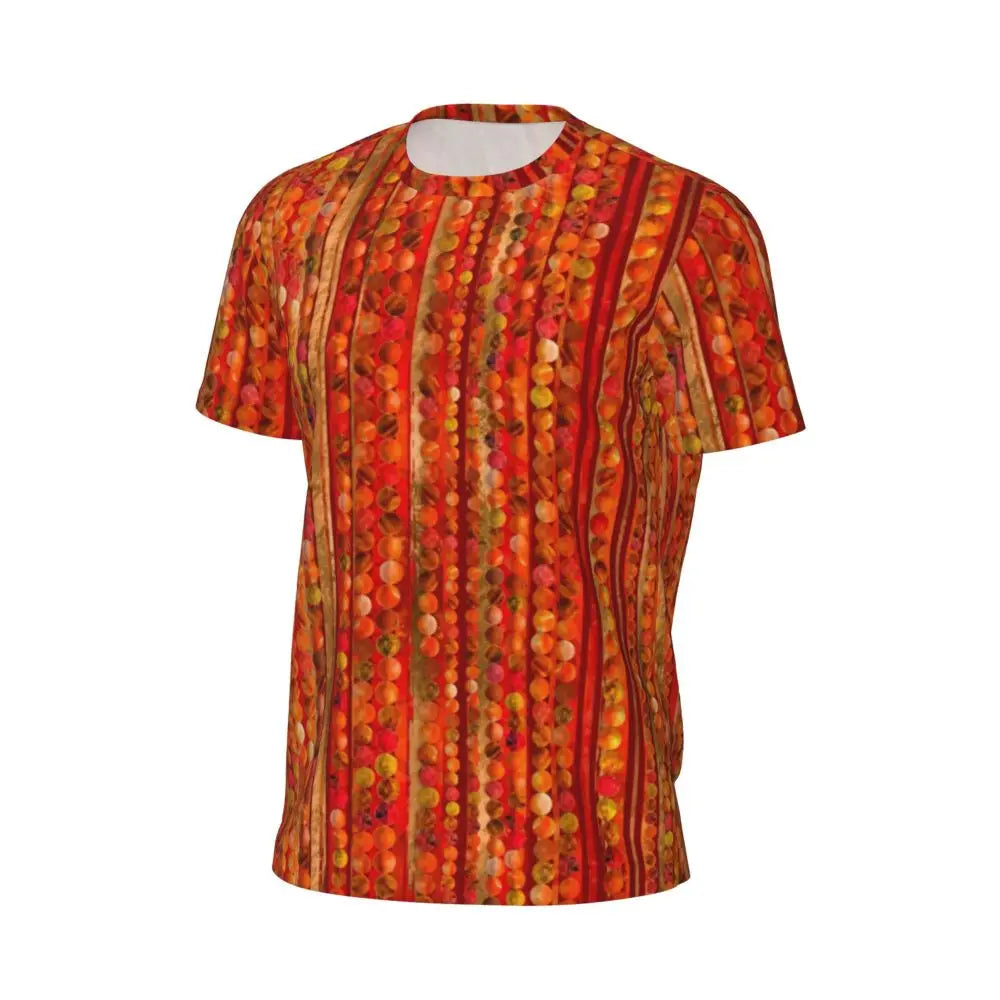 Gym T Shirt For Mens Retro Dots And Stripes T Shirts Fashion Blue Line Design Summer Tees O Neck Basic Graphic Clothes Plus Size