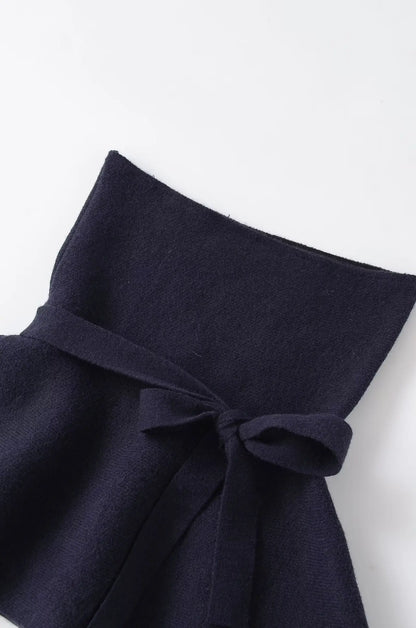 HH Women New Fashion Short Skirt Style Hem Knitted Bow Top Female Summer Sexy Sleeveless Backless Casual Solid Slim Tops Mujer