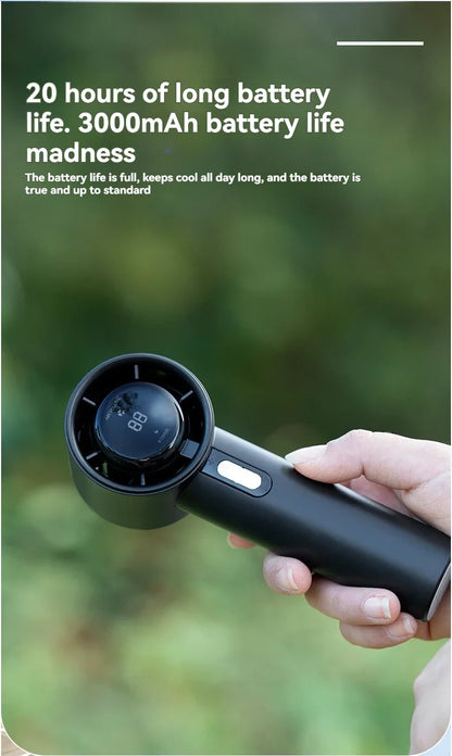 Xiaomi 2025 Handheld high-speed fan USB charging mini portable 100 speed turbo violent small fan 3000mAh For Sport