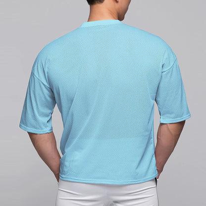 2023 Summer Gym T-Shirts fitness Oversized Breathable Men T Shirt High Quality Bodybuilding Men Clothes Top Tee