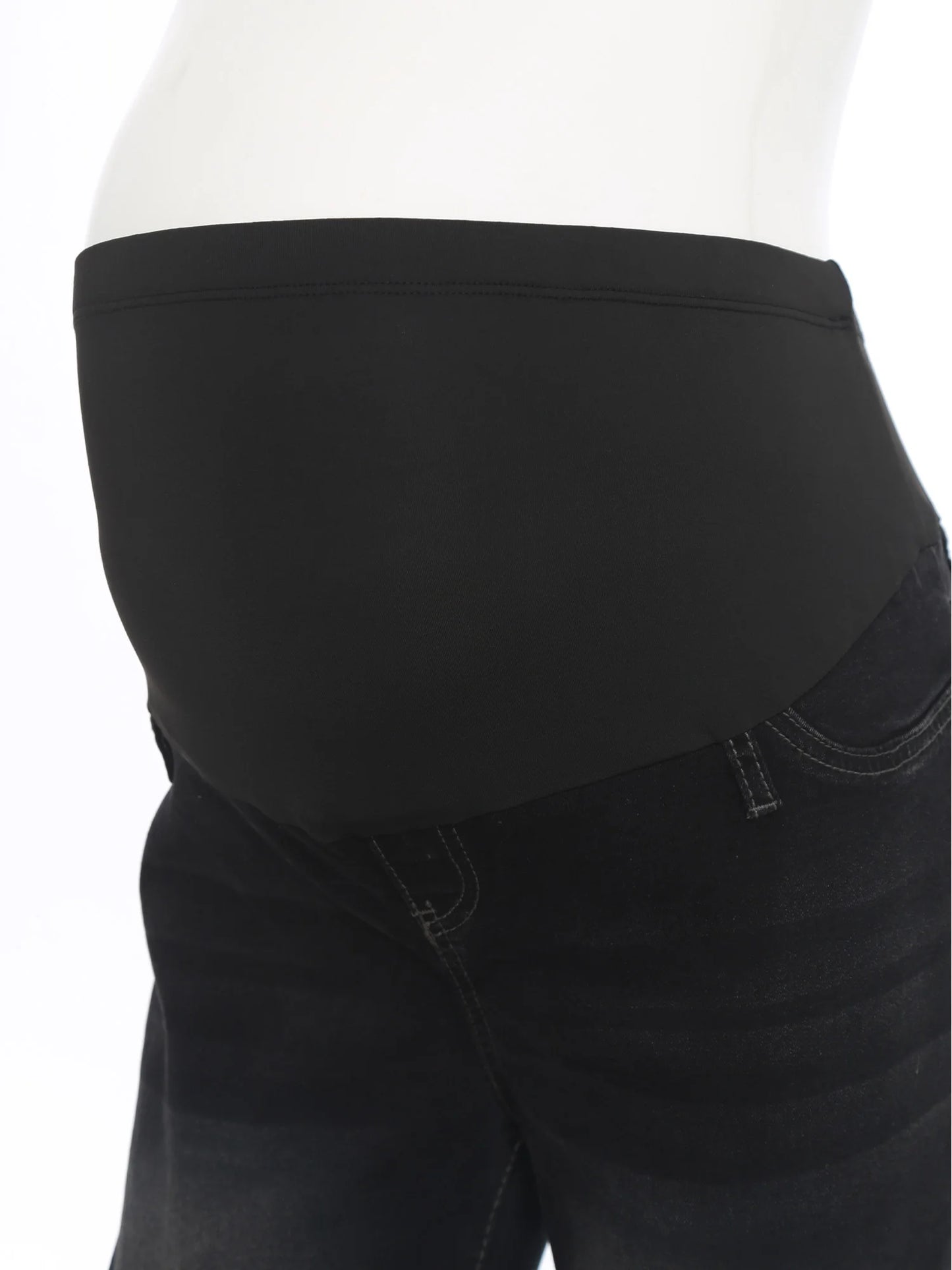Pregnant Women High Waist Support Belly Jeans Maternity Hip Lifting Elastic Denim Pants Daily Work Wear Streetwear Loungewear