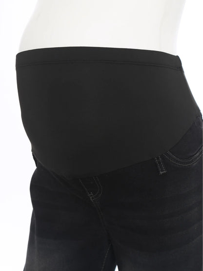Pregnant Women High Waist Support Belly Jeans Maternity Hip Lifting Elastic Denim Pants Daily Work Wear Streetwear Loungewear