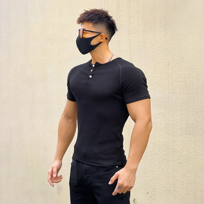 Gym Men's Summer Sports Quick Dry Tight Muscle Short Sleeve T-shirt Fitness Training Casual Tops Slim Man Bodybuilding Clothing