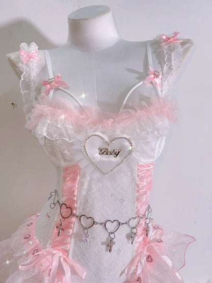 LolitaTank Tops Kawaii  Tank Tops y2k top y2k accessories harajuku  Tops y2k clothes y2k crop top cute tops  Pink Tops laceTops