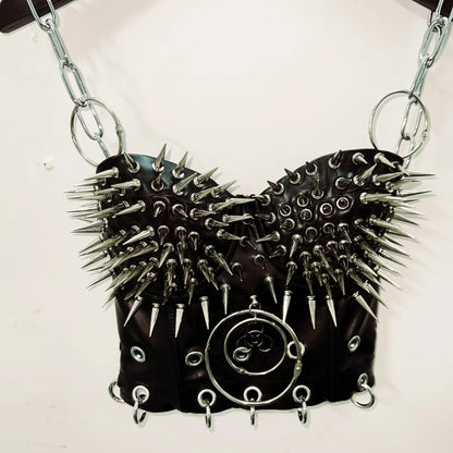 Rivets Tank Tops gothic clothes y2k crop top Cross Tops Gothic Tank Tops Punk Tank Tops Skull top vintage tops y2k fashion