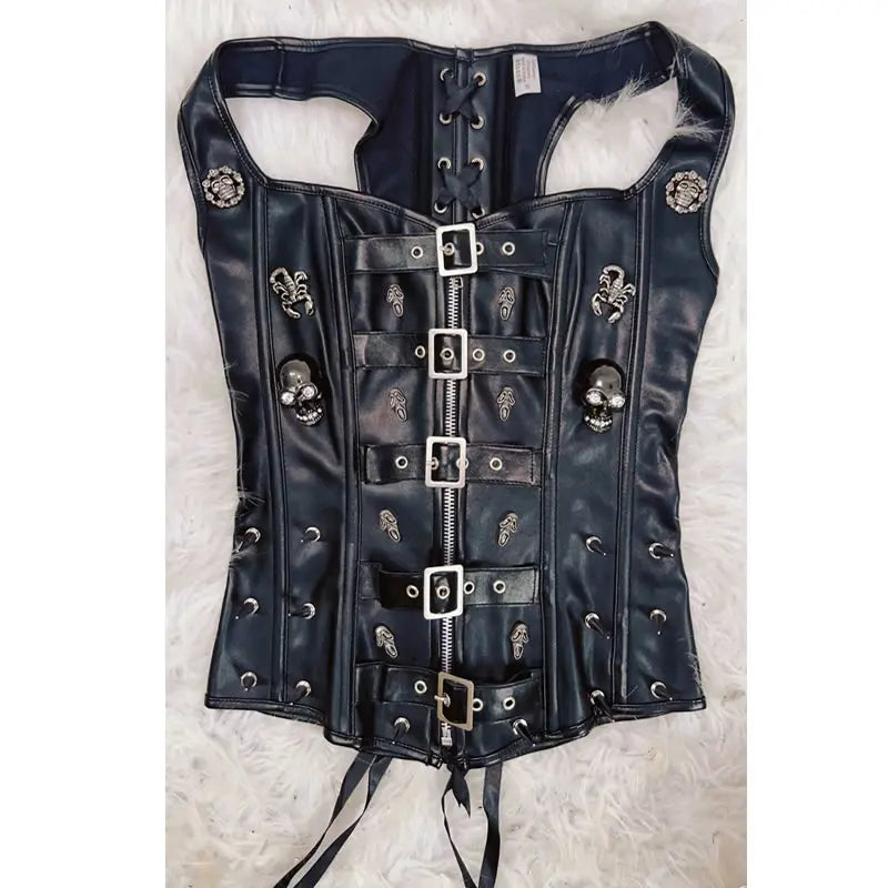 Skull Tank Tops Rivets Tank Tops Gothic Tank Tops Punk Tank Tops gothic clothes y2k clothes y2k fashion bustier top vintage tops