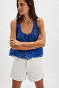 Sleeveless Tank Tops For Women Blouses Summer Boho Beach Wear 100%Cotton Splicing lace Shirts Loose Casual Ladies Blusas Camis