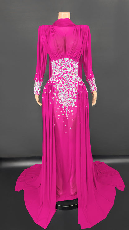 ZD Customized Prom Dresses 2025 One Shoulder Evening Dress Mother Gowns Long Sleeves Beads Crap Pleated Wedding Party Dresses