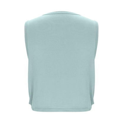 Women Sleeveless Yoga Tops Breathable Blouse Cover Up Gym Workout Cool T-Shirt Running Short Tank Crop Top Athletic Vest