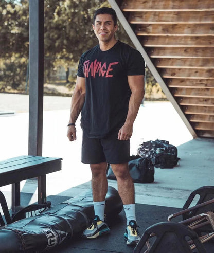 Gym Fitness Shirt Men's Running Sports Fashion Loose Oversized T-shirt Short Sleeve Cotton Summer Men's Bodybuilding Workout Top