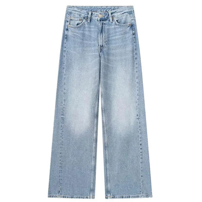 HH Jeans For Women 2023 Worn In All Seasons Denim 4 Colors Long Trousers Female Cool High Street Women's Wide Leg Pants