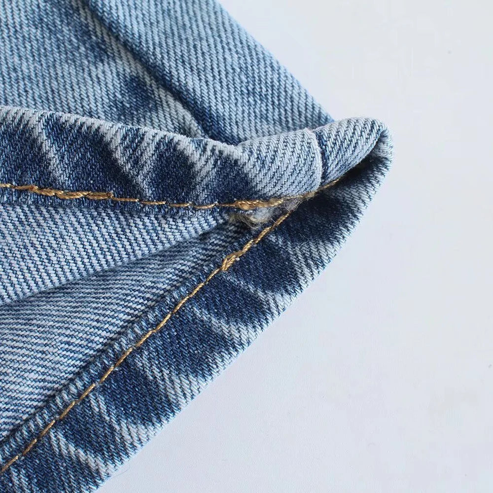 2024 Spring New Women's Fashion and Elegance Versatile Loose and Comfortable Straight leg Jeans