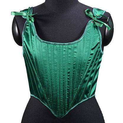Corset Tops for Women Renaissance Boned Overbust Bustier Corset Top