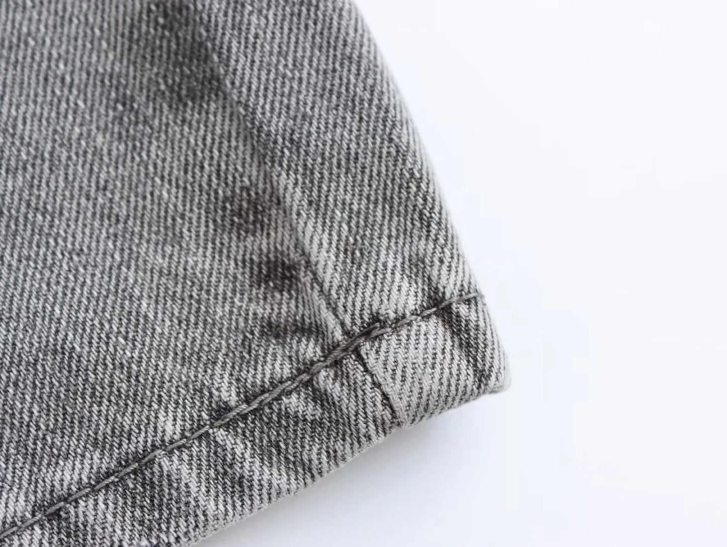 2025 Fashion Women Slanted Placket Blue Jeans Female Wide Leg Pants Long Pants High Street Ripped Jeans Versatile Retro