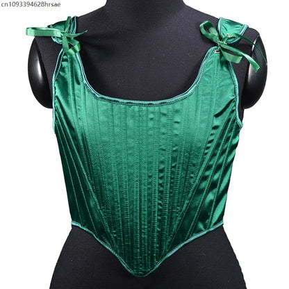 Corset Tops for Women Renaissance Boned Overbust Bustier Corset Top