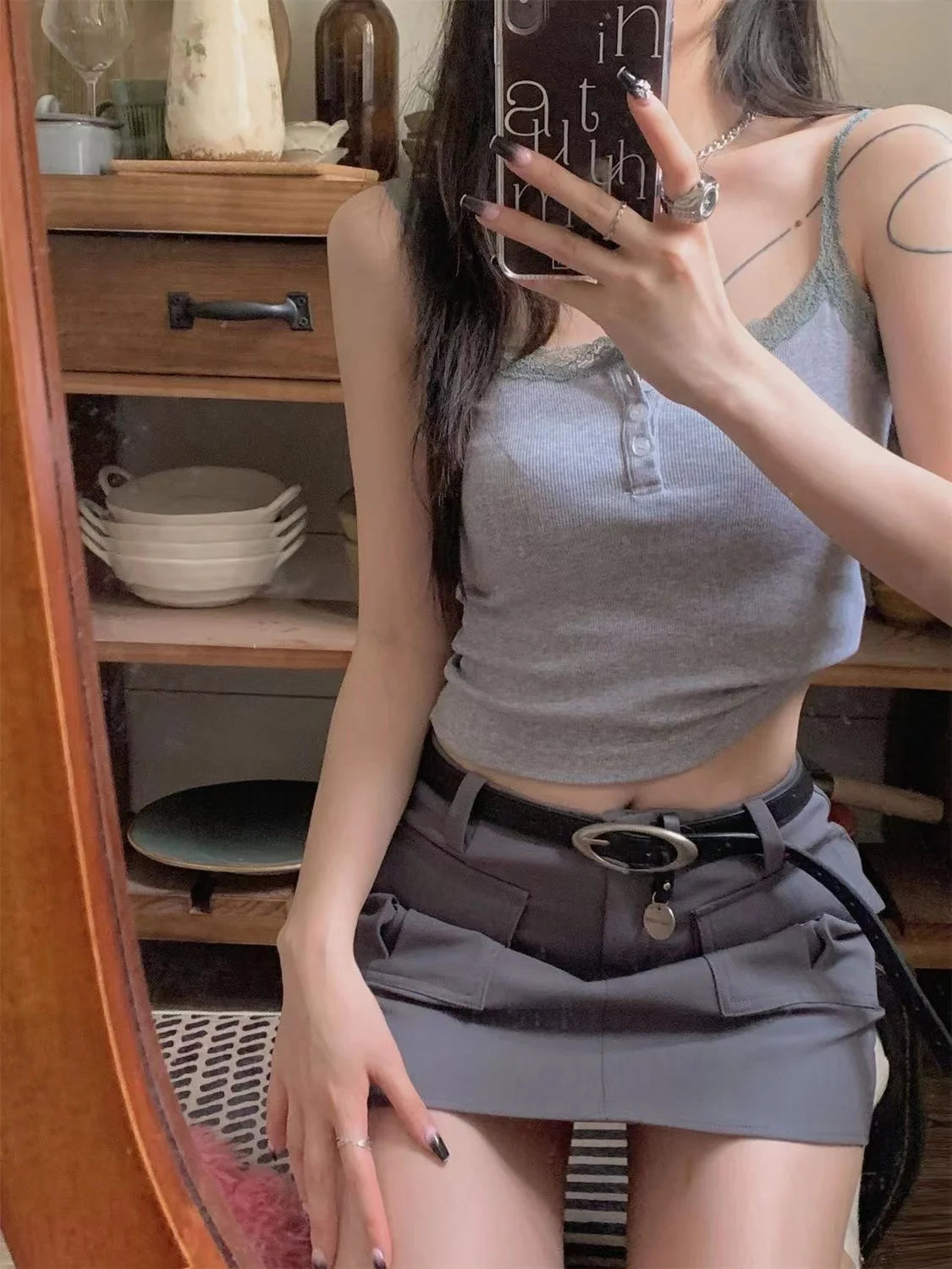 Women's Cropped Top Sexy Lace Woman Clothing Girls Tank Top Sleeveless T-Shirt Vest Female Camisole With Cups Tube Tops Bra Sale