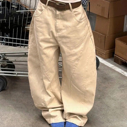 Female Clothing High Waist Denim Jeans Baggy Wide Leg Star Jeans Women Y2k Retro Loose Casual Pants Lady